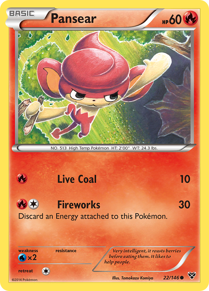 Pansear (22/146) [XY: Base Set] | Galactic Gamez