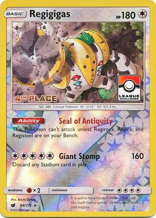 Regigigas (84/111) (League Promo 4th Place) [Sun & Moon: Crimson Invasion] | Galactic Gamez