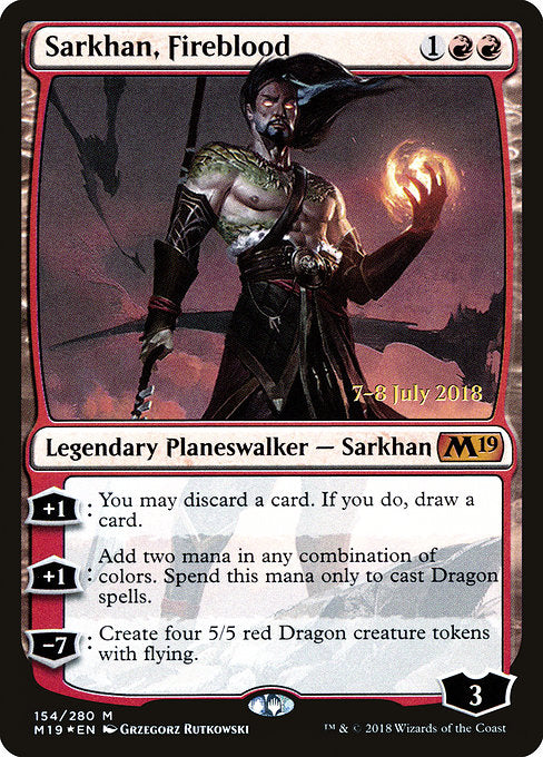 Sarkhan, Fireblood [Core Set 2019 Promos] | Galactic Gamez