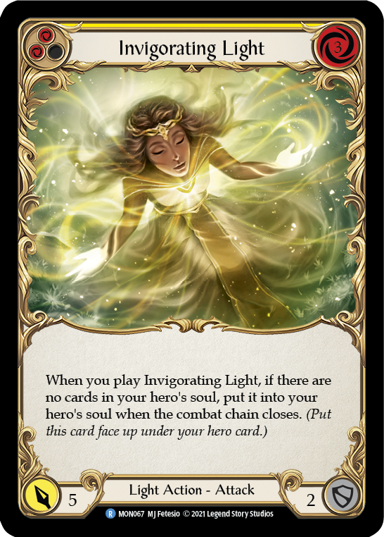 Invigorating Light (Yellow) [MON067] 1st Edition Normal | Galactic Gamez