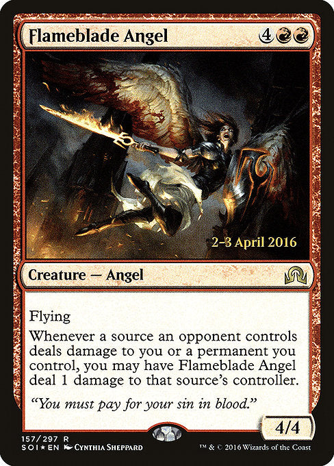 Flameblade Angel [Shadows over Innistrad Promos] | Galactic Gamez