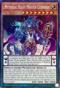 Mythical Beast Master Cerberus [EXFO-EN027] Secret Rare | Galactic Gamez