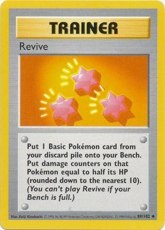 Revive (89/102) [Base Set Shadowless Unlimited] | Galactic Gamez