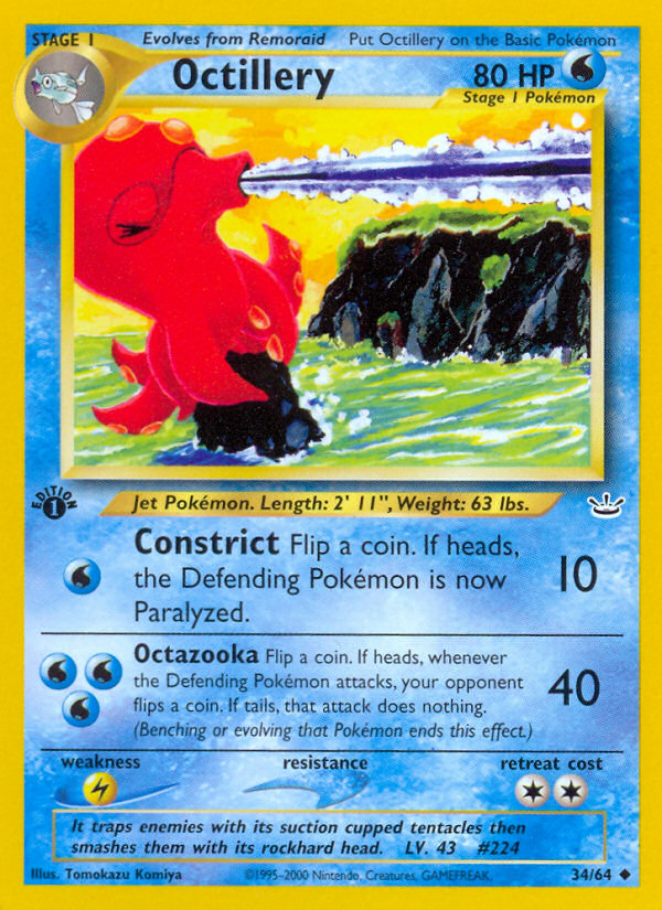 Octillery (34/64) [Neo Revelation 1st Edition] | Galactic Gamez