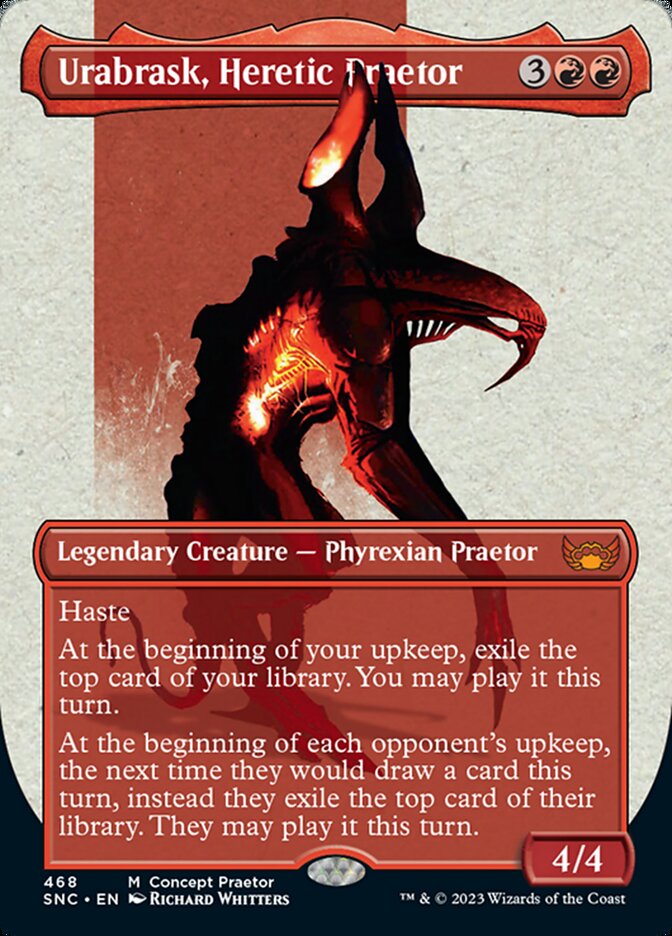 Urabrask, Heretic Praetor (Borderless Concept Praetors) [Phyrexia: All Will Be One] | Galactic Gamez