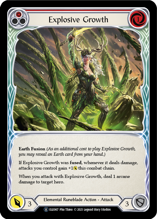 Explosive Growth (Red) [U-ELE067] Unlimited Rainbow Foil | Galactic Gamez