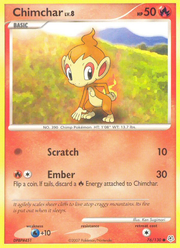 Chimchar (76/130) [Diamond & Pearl: Base Set] | Galactic Gamez