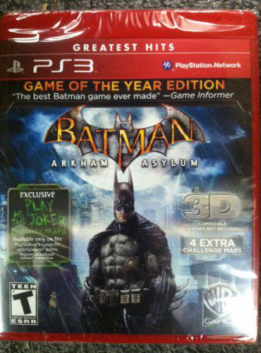 Batman: Arkham Asylum [Game of the Year Edition] (Greatest Hits) - Playstation 3 | Galactic Gamez