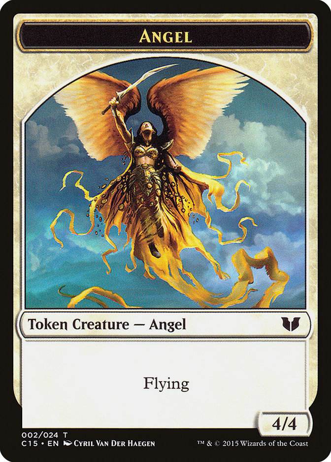 Spirit (022) // Angel Double-Sided Token [Commander 2015 Tokens] | Galactic Gamez