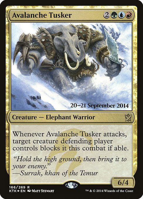 Avalanche Tusker [Khans of Tarkir Promos] | Galactic Gamez