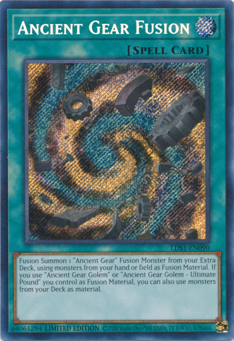 Ancient Gear Fusion [LDS1-EN090] Secret Rare | Galactic Gamez