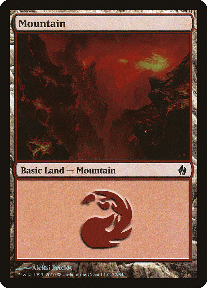 Mountain (32) [Premium Deck Series: Fire and Lightning] | Galactic Gamez