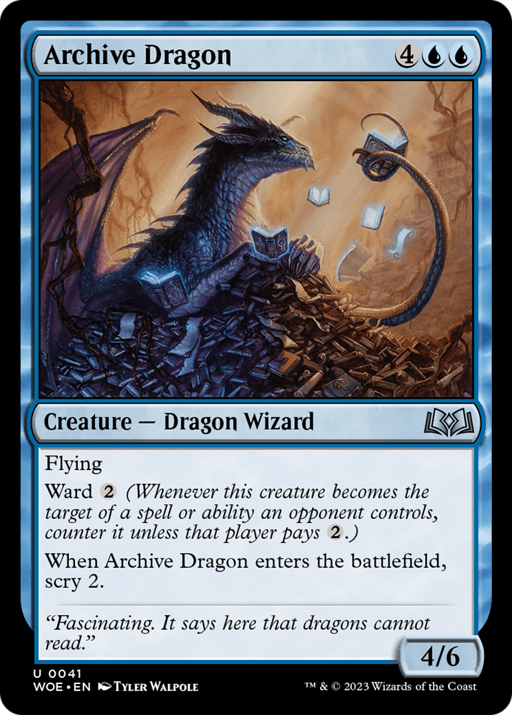 Archive Dragon [Wilds of Eldraine] | Galactic Gamez