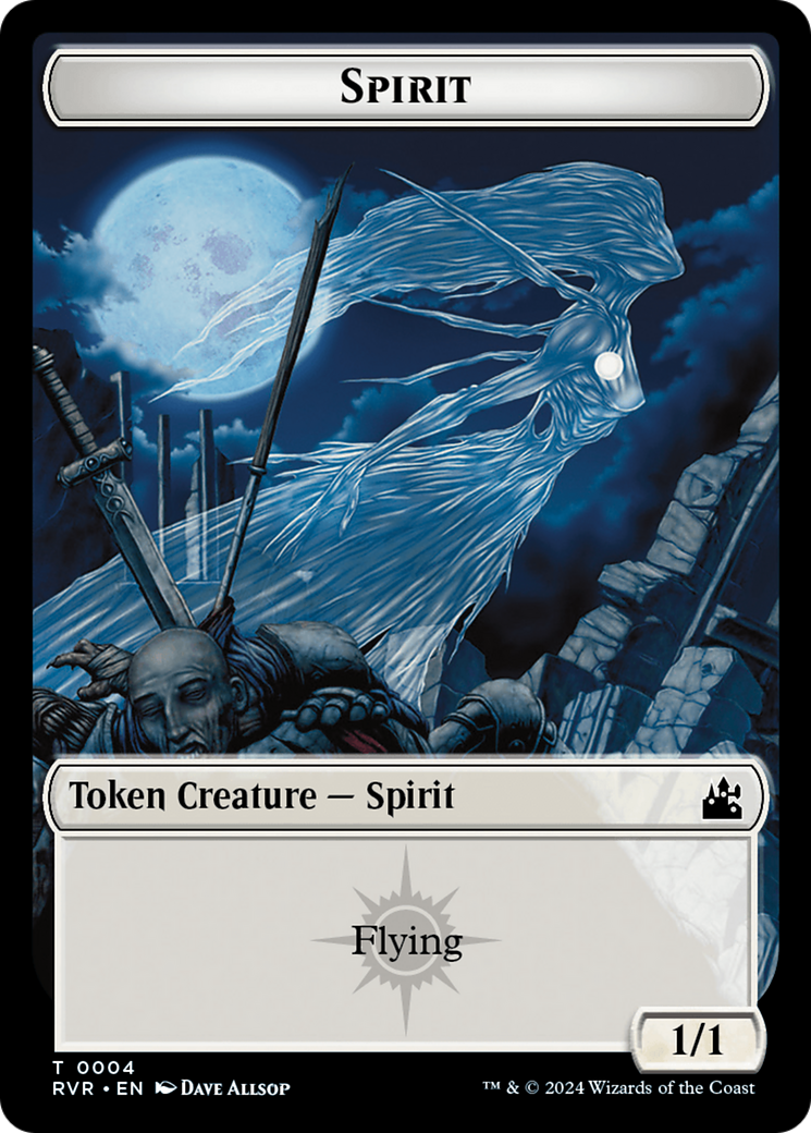 Saproling // Spirit (0004) Double-Sided Token [Ravnica Remastered Tokens] | Galactic Gamez