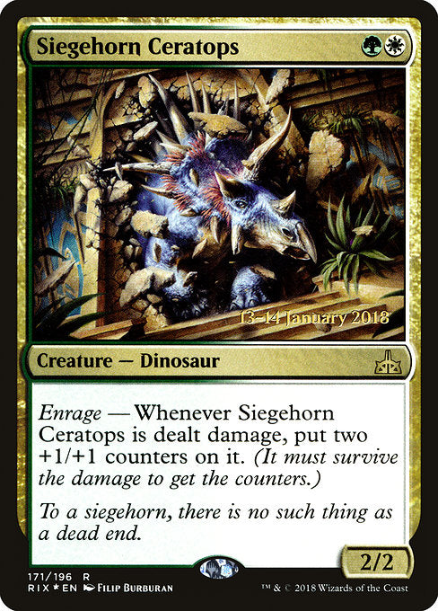 Siegehorn Ceratops [Rivals of Ixalan Promos] | Galactic Gamez