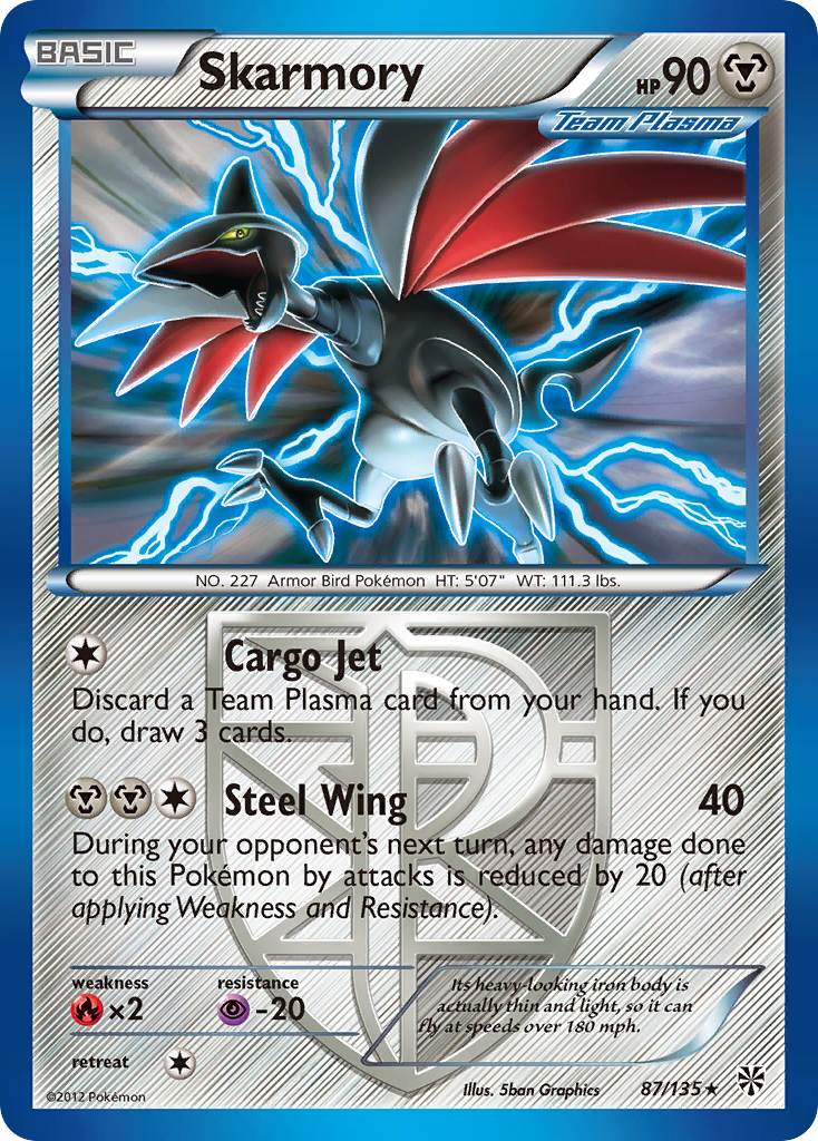 Skarmory (87/135) [Black & White: Plasma Storm] | Galactic Gamez