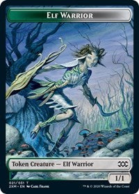 Elf Warrior // Plant Double-sided Token [Double Masters Tokens] | Galactic Gamez