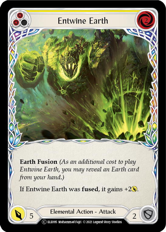 Entwine Earth (Yellow) [U-ELE095] Unlimited Rainbow Foil | Galactic Gamez