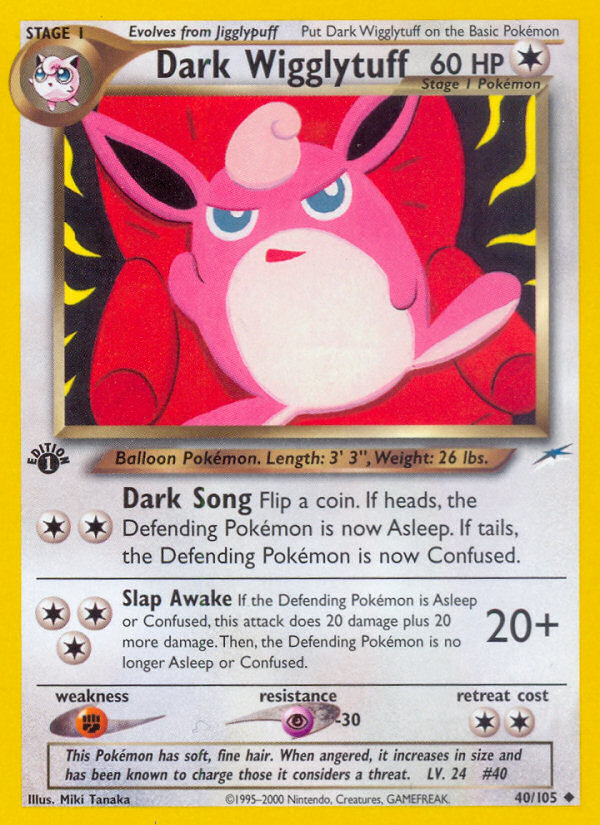 Dark Wigglytuff (40/105) [Neo Destiny 1st Edition] | Galactic Gamez