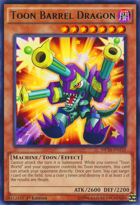 Toon Barrel Dragon [MP16-EN132] Rare | Galactic Gamez