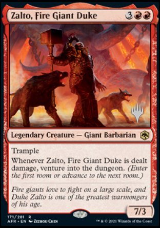 Zalto, Fire Giant Duke (Promo Pack) [Dungeons & Dragons: Adventures in the Forgotten Realms Promos] | Galactic Gamez