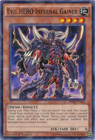 Evil HERO Infernal Gainer (Shatterfoil) [BP03-EN032] Common | Galactic Gamez