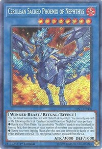 Cerulean Sacred Phoenix of Nephthys [HISU-EN006] Secret Rare | Galactic Gamez