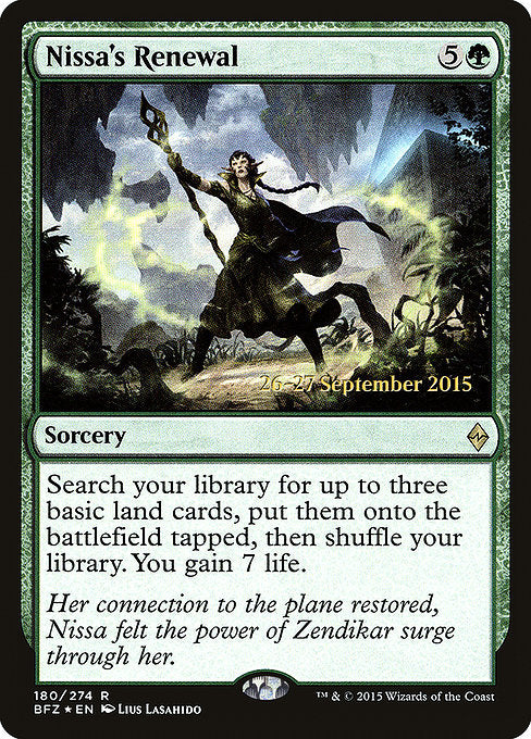 Nissa's Renewal [Battle for Zendikar Promos] | Galactic Gamez