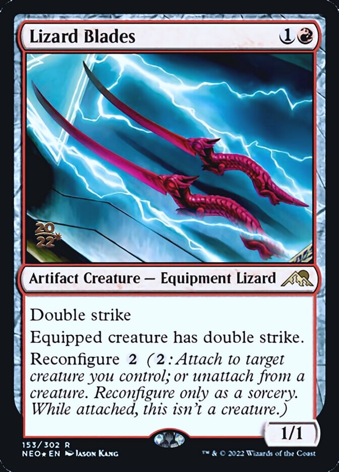 Lizard Blades [Kamigawa: Neon Dynasty Prerelease Promos] | Galactic Gamez