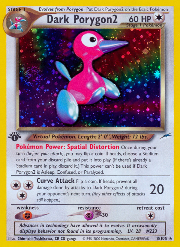 Dark Porygon2 (8/105) [Neo Destiny 1st Edition] | Galactic Gamez