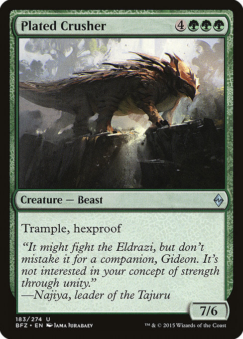 Plated Crusher [Battle for Zendikar] | Galactic Gamez