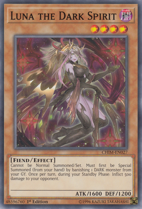 Luna the Dark Spirit [CHIM-EN027] Common | Galactic Gamez