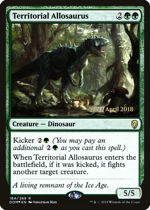 Territorial Allosaurus [Dominaria Promos] | Galactic Gamez