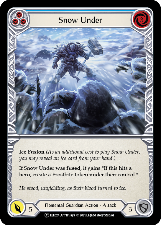 Snow Under (Blue) [U-ELE024] Unlimited Rainbow Foil | Galactic Gamez