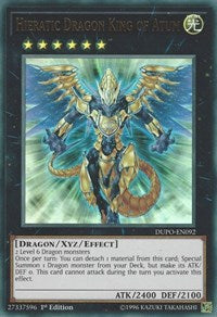Hieratic Dragon King of Atum [DUPO-EN092] Ultra Rare | Galactic Gamez