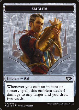 Emblem - Ral, Izzet Viceroy [Mythic Edition Tokens] | Galactic Gamez