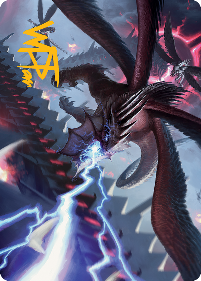 Defiant Thundermaw Art Card (Gold-Stamped Signature) [March of the Machine Art Series] | Galactic Gamez