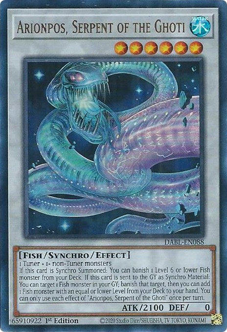 Arionpos, Serpent of the Ghoti [DABL-EN088] Ultra Rare | Galactic Gamez