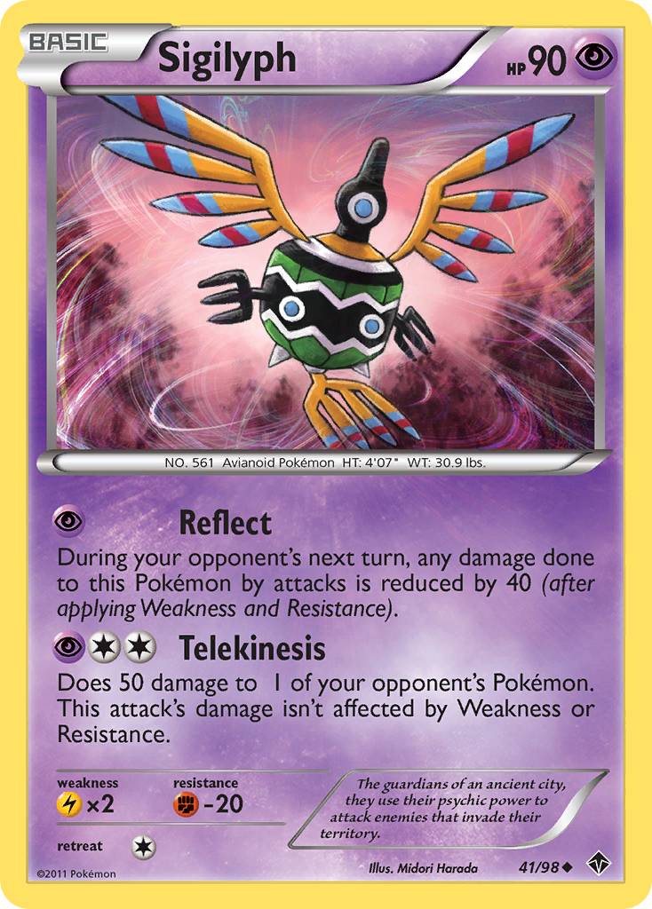 Sigilyph (41/98) [Black & White: Emerging Powers] | Galactic Gamez