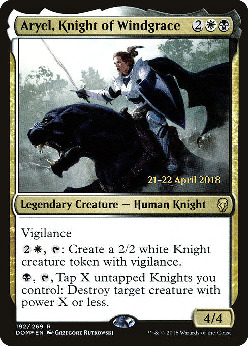 Aryel, Knight of Windgrace [Dominaria Promos] | Galactic Gamez