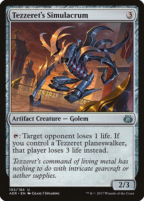 Tezzeret's Simulacrum [Aether Revolt] | Galactic Gamez