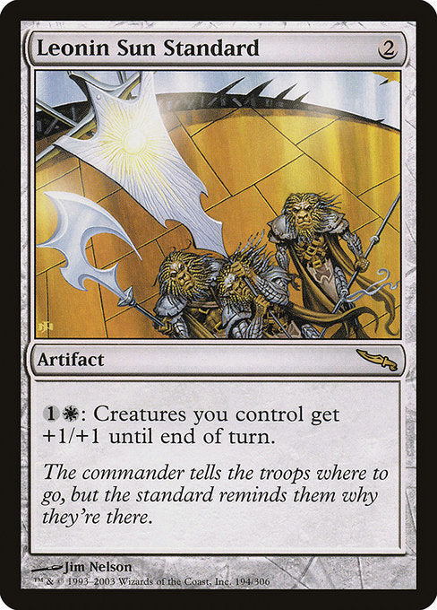 Leonin Sun Standard [Mirrodin] | Galactic Gamez