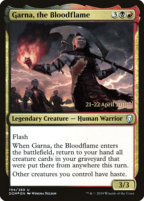 Garna, the Bloodflame [Dominaria Promos] | Galactic Gamez
