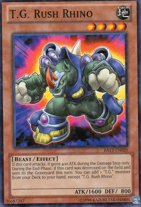 T.G. Rush Rhino [BATT-EN020] Starfoil Rare | Galactic Gamez