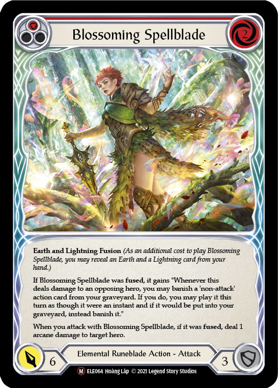 Blossoming Spellblade [U-ELE064] Unlimited Rainbow Foil | Galactic Gamez