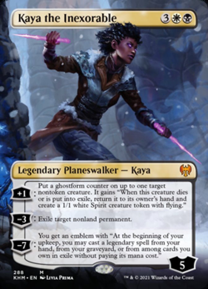 Kaya the Inexorable (Borderless) [Kaldheim] | Galactic Gamez