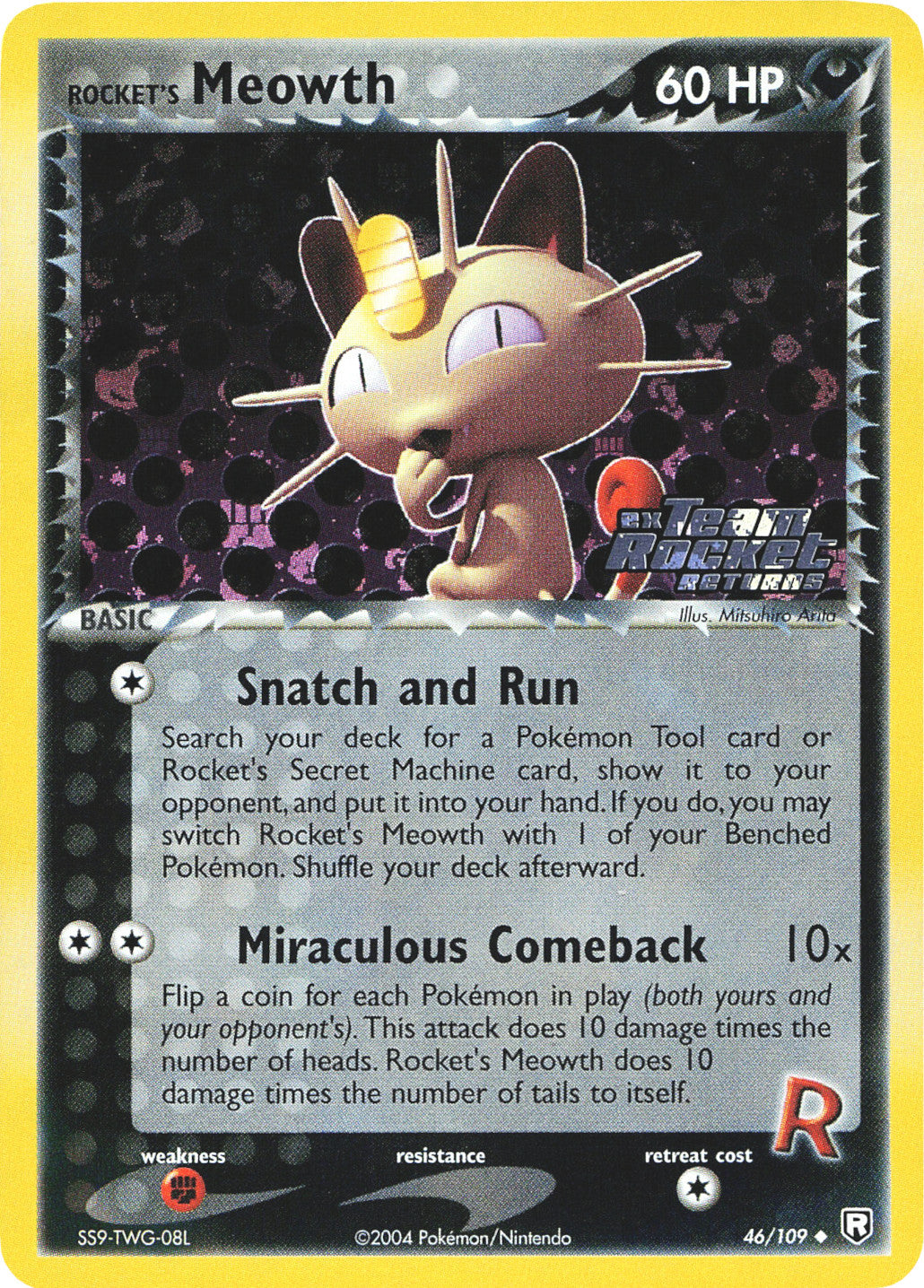 Rocket's Meowth (46/109) (Stamped) [EX: Team Rocket Returns] | Galactic Gamez