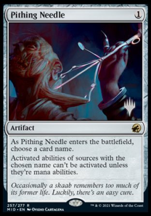 Pithing Needle (Promo Pack) [Innistrad: Midnight Hunt Promos] | Galactic Gamez
