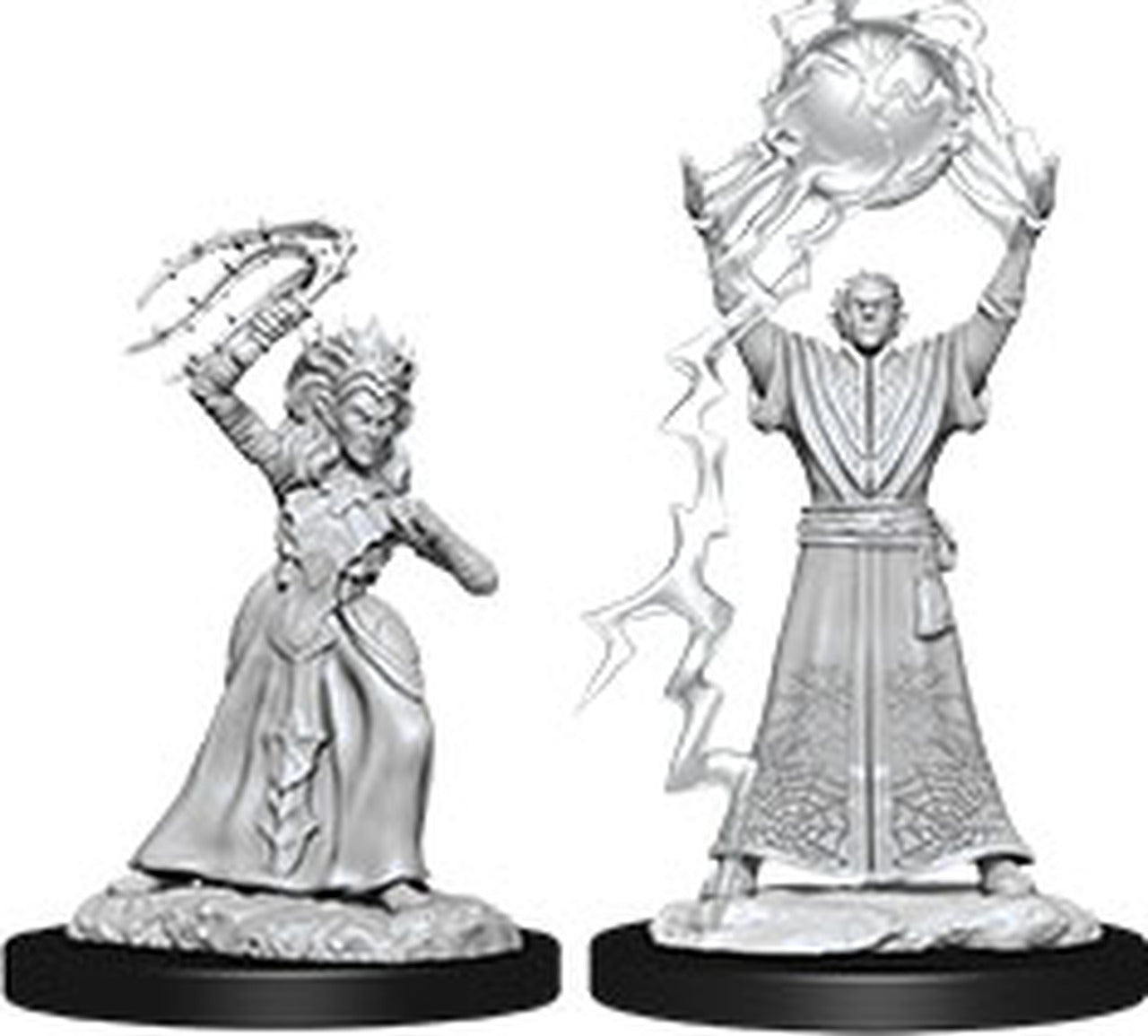 D&D Nolzur's Marvelous Miniatures: Drow Mage & Drow Priestess | Galactic Gamez