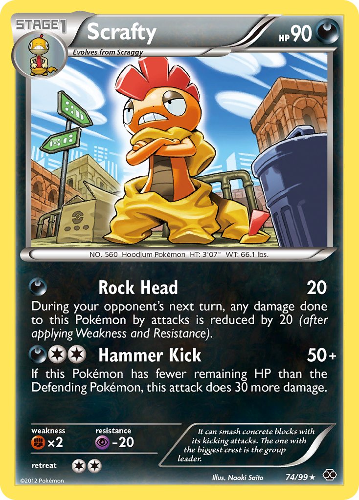 Scrafty (74/99) (Theme Deck Exclusive) [Black & White: Next Destinies] | Galactic Gamez